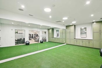 State-of-the-art fitness center with yoga room